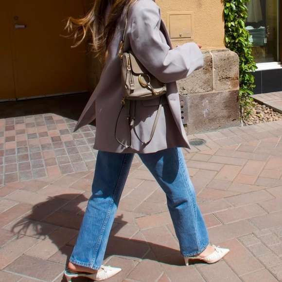 Chloe mini Faye Motty grey Back pack purse